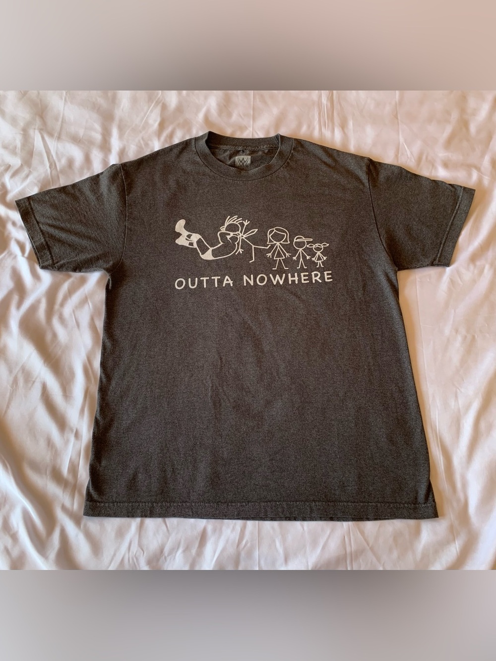 WWE Randy Orton RKO Outta Nowhere Stick Figure Family Tee L